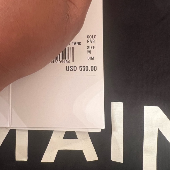 Balmin Black Tank Top Size M - Picture 3 of 3